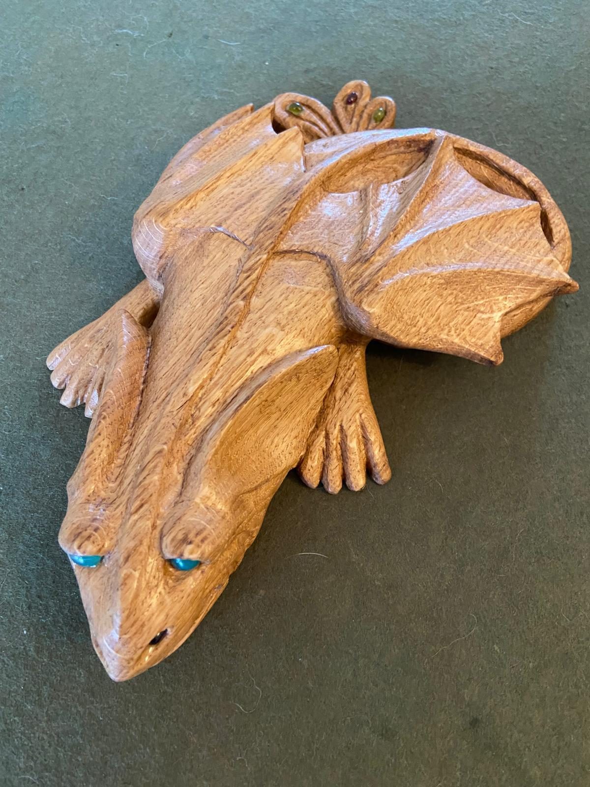 Carved wooden dragon
